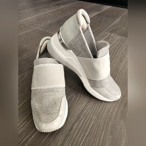 MICHAEL Michael Kors Felix Trainer Extreme Woman's Glitter Slip On Wedge Sneaker